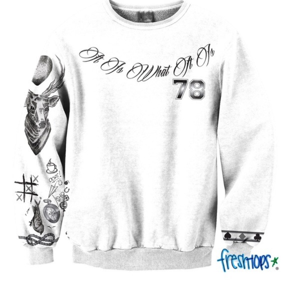 Louis Tomlinson from One Direction Tattoo Crewneck